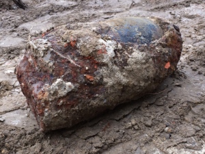 A Civil War artillery round found at the College of Charleston in South Carolina.
